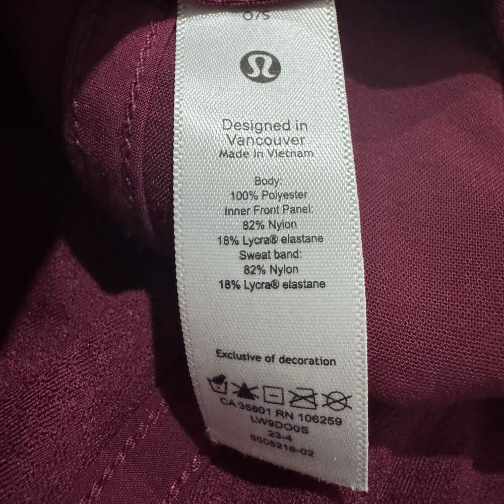 Lululemon Women’s Baller Hat Soft Wordmark Adjustable Baseball Cap Wine Logo - Picture 4 of 7
